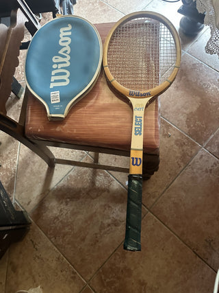 Vintage Wilson Sporting Goods Chris Evert Tennis Racquet and cover #62 VV MTS|97536