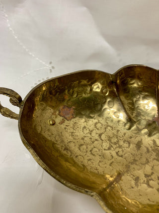 MCM Hammered Brass Pedestal Bowl RSV|88153