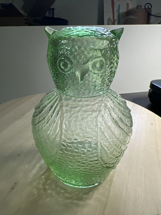Green Owl bedside pitcher (2 pc) - AS IS - RSV|115556
