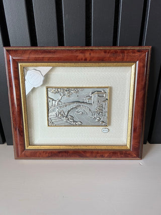 Silver embossed Italian art large RSV