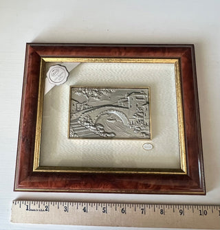 Silver embossed Italian art large RSV
