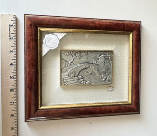 Silver embossed Italian art large RSV