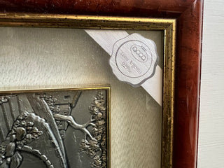 Silver embossed Italian art large RSV