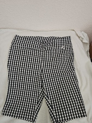 Checkered Black & White Rafaella Shorts