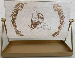 Gold Butterfly Bee Flip Decor as-is RSV