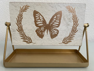 Gold Butterfly Bee Flip Decor as-is RSV