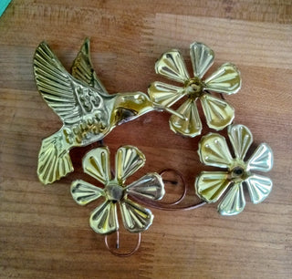 MW Vintage Brass Hummingbird Wall Decor MTS|111063