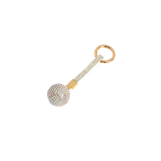 BLING BALL KEYCHAIN - WHT