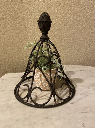 VTG wrought iron topiary cloche RCD