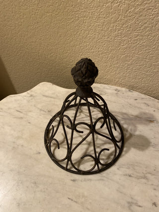 VTG wrought iron topiary cloche RCD