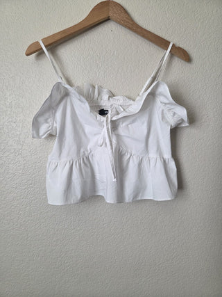 NEW! Express cotton blend ruffle tank RSV|160927