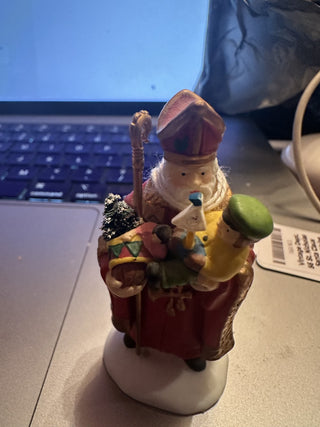 Vintage Dept. 56 St. Nicholas Santa Claus Figurine Alpine Village Series #62 VV MTS|138495