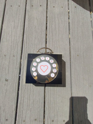 Telephone Dial Hard Case Clutch Purse Bag - MTS|69996
