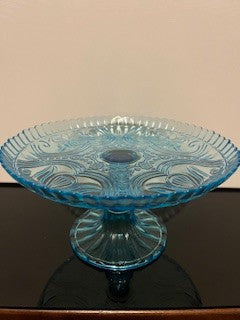 #2835 Pressed Glass Pedestal Plate RSV