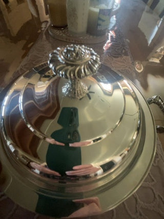 Vtg. Wm. Rogers  silverplated covered casserole dish