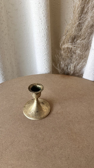 Vtg Etched Brass Candle Holder (LZD - RSV)|66596