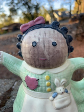 vintage Treasure Craft "Spice" Rag Doll Teapot 80’s