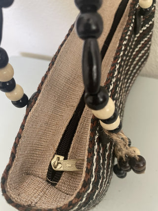 Black Handcrafted Purse w/ Beads MTS|84858