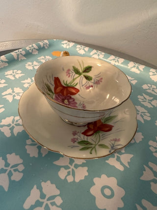 Vintage Teacup & Saucer Pink Floral MTS|99593