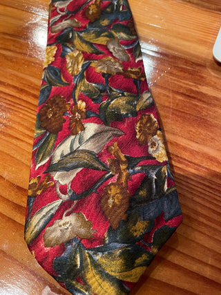 Ungaro Paris Red Floral Silk Tie- MTS|113767