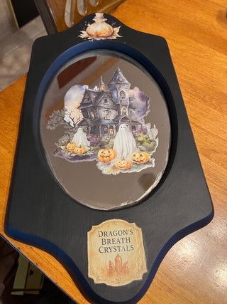 Spooky House and Ghost Hanging Mirror Decor. RSV Booth 16|116088