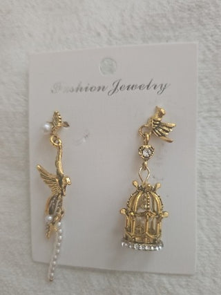 Bird House & Bird Earrings set