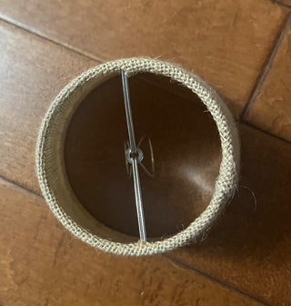 10 SMALL BURLAP LAMP SHADES EXCELLENT CONDITION 5" TALL/4"WIDE TOP/6" WIDE BOTTOM $10 EACH  (KJS) RCD