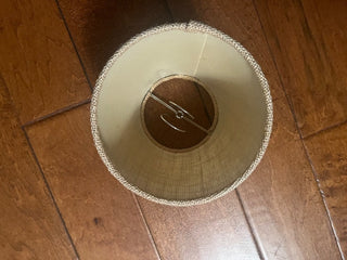 10 SMALL BURLAP LAMP SHADES EXCELLENT CONDITION 5" TALL/4"WIDE TOP/6" WIDE BOTTOM $10 EACH  (KJS) RCD