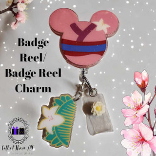 Interchangeable Badge Reel Charm: Girl Princess Mouse Ears. Our Interchangeable Badge Reel Charms are made to be used with our Interchangeable Badge Reels.|63636