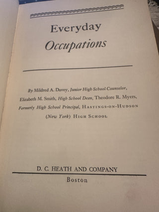 Everyday Occupations by Davey, Smith & Myers 1941  #47 VV MTS|104409