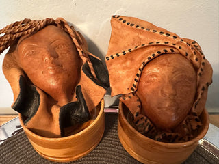 SET 2, Leather Faces Haitian Artisan MTS|63818