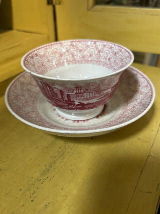 12F Pink Pantheon R&M Bowl & Saucer MTS|70809