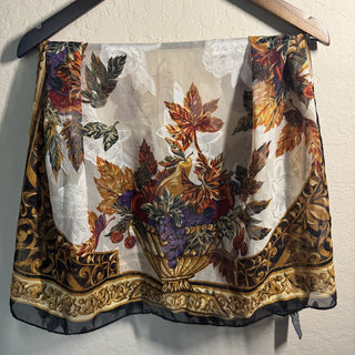 Vintage Autumn Harvest Floral Scarf MTS