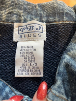 JP vintage mixed-media sweater jacket Size L/G