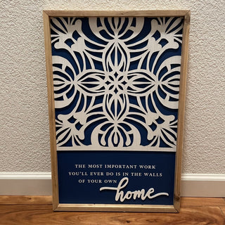 Wall plaque, The Most Important Work... RSV