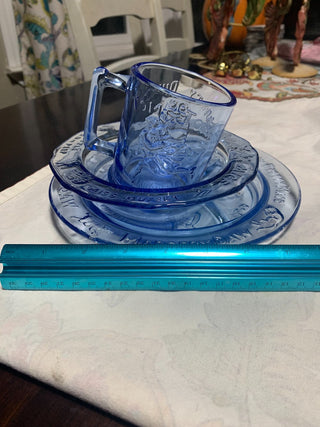 MTS Vintage Tiara Blue Glass Child's Set (3 piece)|143690