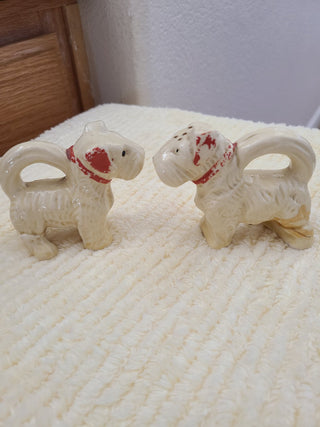 Scottish Terrier Salt & Pepper Shakers w/Tail Handles RCD