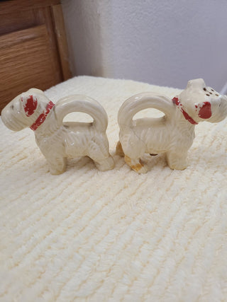 Scottish Terrier Salt & Pepper Shakers w/Tail Handles RCD