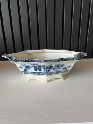 Antique flow blue tureen RSV