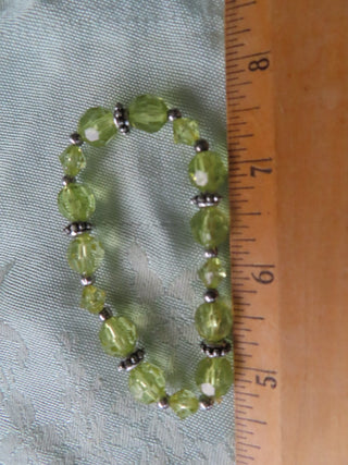 Lime green bead stretch bracelet RCD