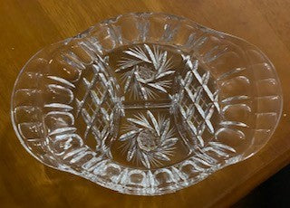 Oval Cut Crystal Divided Tray RSV