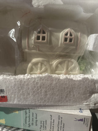 #62 VV Dept 56 Snow Bunnies Springtime Stories My Woodland Wagon at Dragonfly Hollow MTS