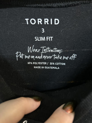 12F Torrid Size 3 Slim Fit Edgar Allan Poe Quote RSV|79772