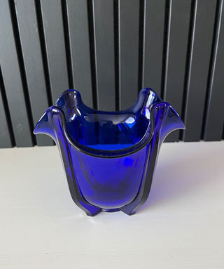 Cobalt handkerchief glass vase RSV