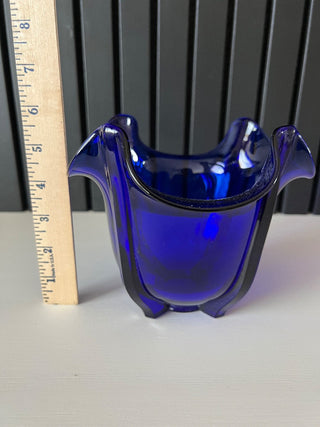 Cobalt handkerchief glass vase RSV