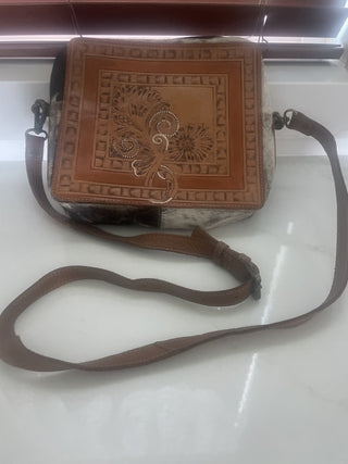 Vtg. Lather Crossbody Purse-RSV
