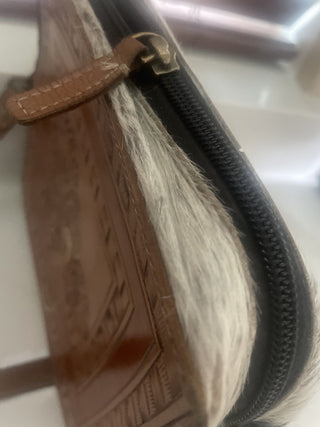 Vtg. Lather Crossbody Purse-RSV