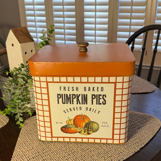 Pumpkin Pie Tin w/Lid RSV|127466