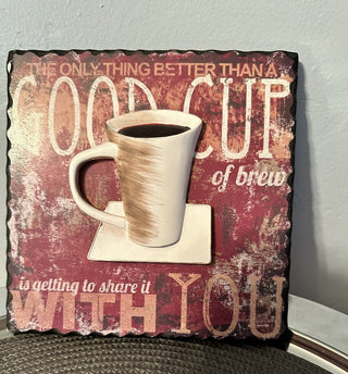 Coffee Plaque Wood MTS