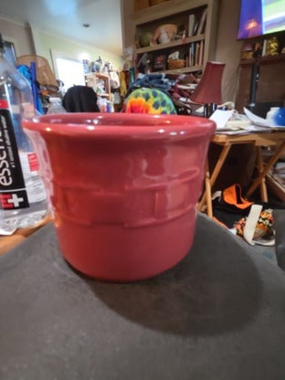 Longaberger Pottery Traditions One Pint Crock Cranberry Red Made In The U.S.A.